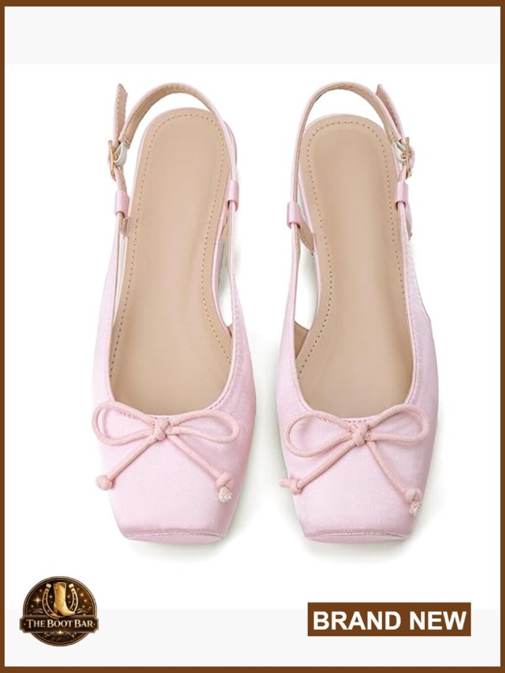 Women's Ballet Flats Slingbacks Square Toe Bow Knit Dressy Flat Shoes with